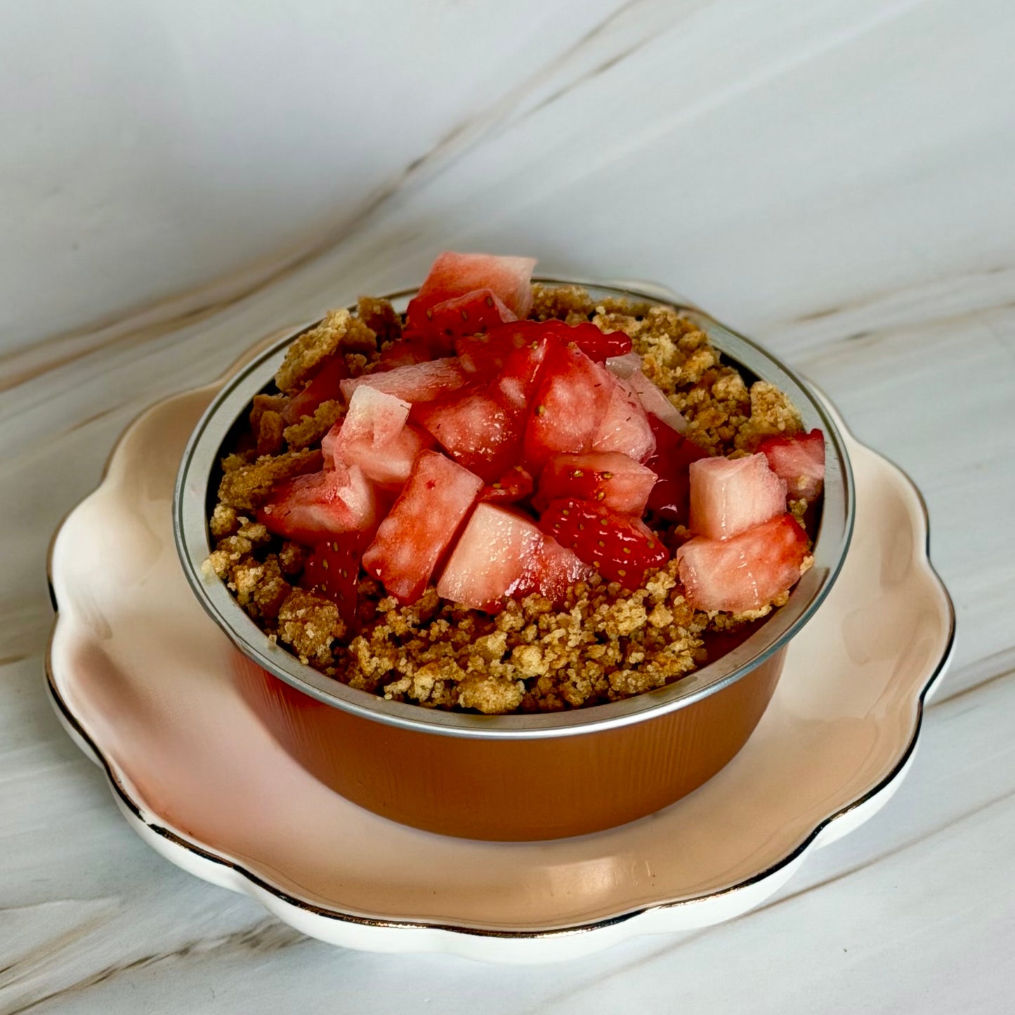 strawberry crumble
