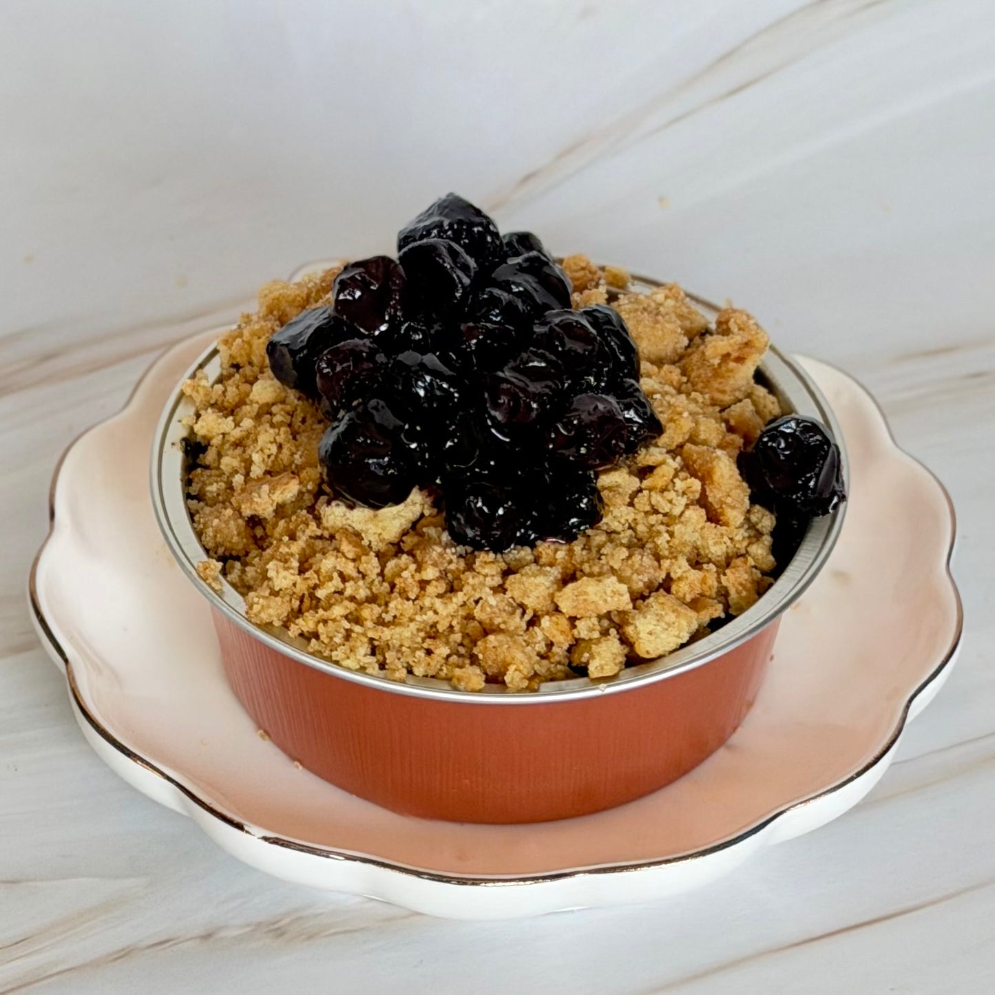 ube blueberry crumble