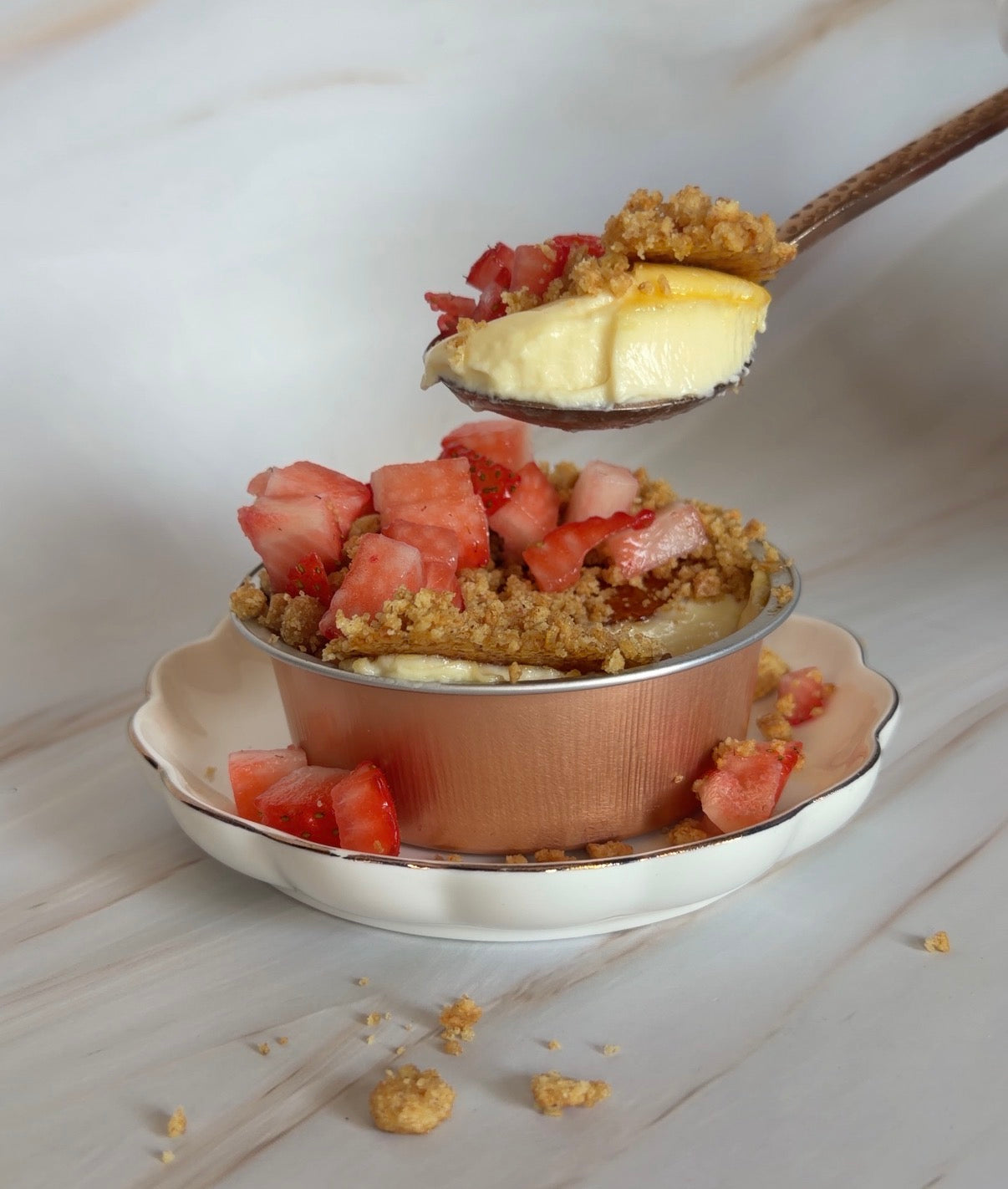 strawberry crumble